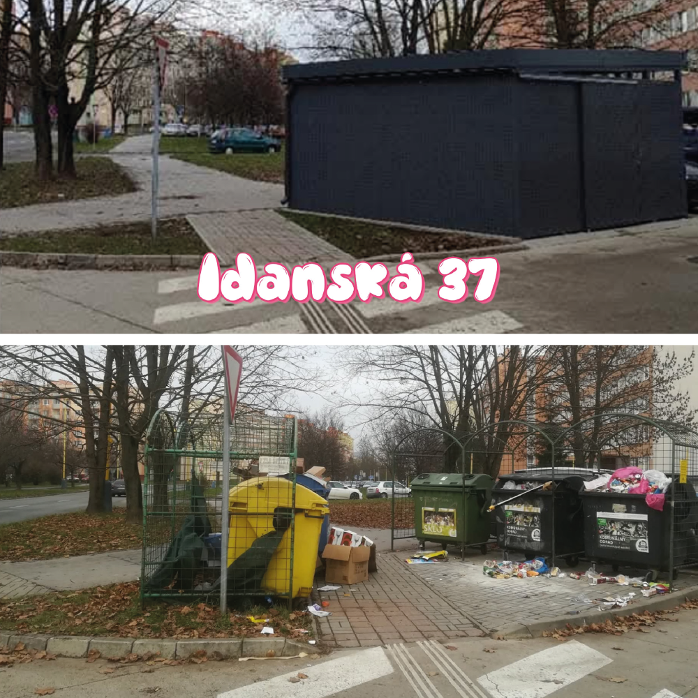Kontajneroviská — Idanská 37